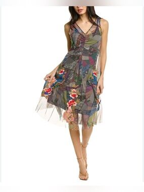 johnny was champagne beaded mesh dress | Dresses | Johnny Was Stunning Mocha Gold Measurements for Mom's dress:M UV Protection Ava Presley 40151 Black